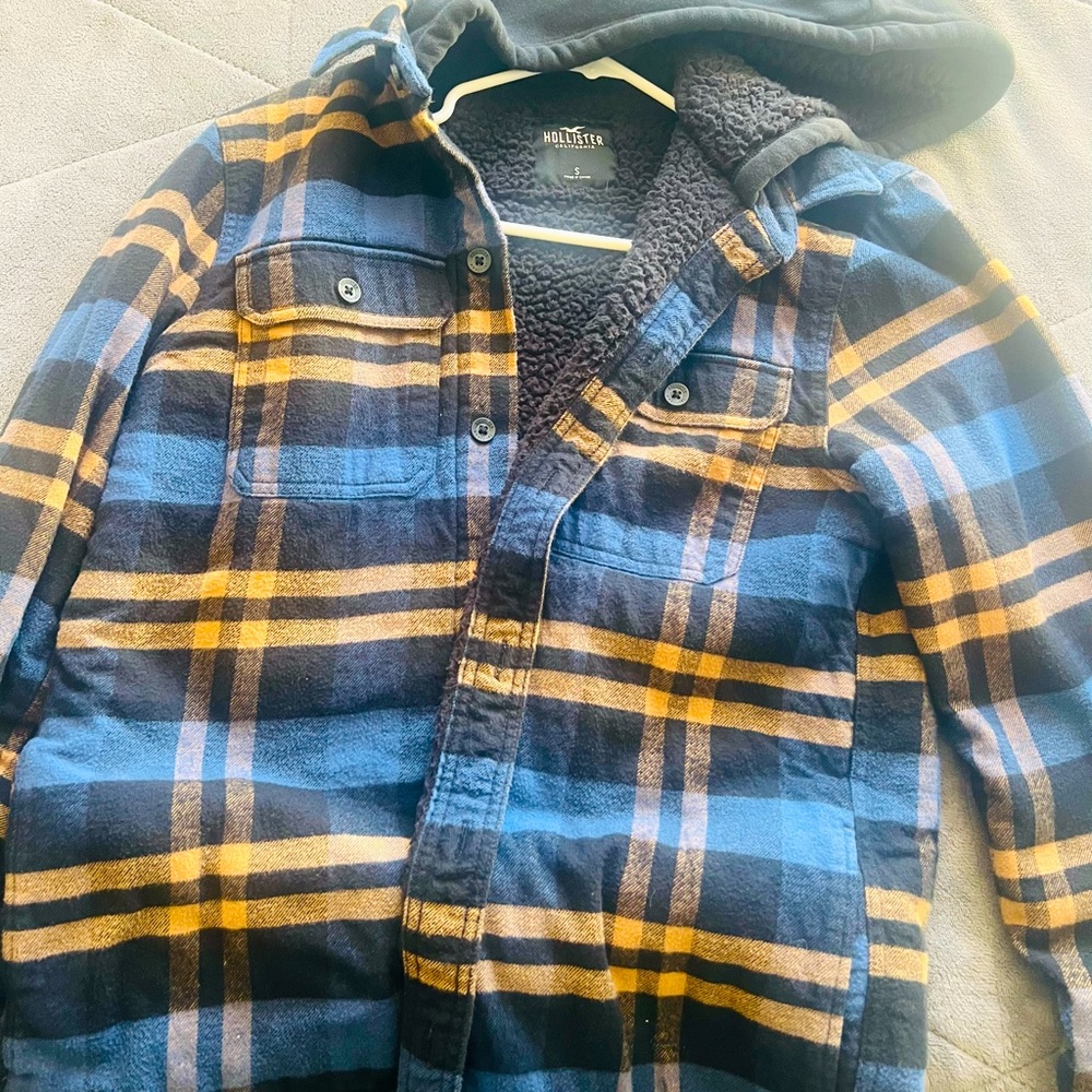 Mens hollister flannel jacket